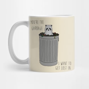 Funny card birthday any occasion card Raccoon garbage Mug